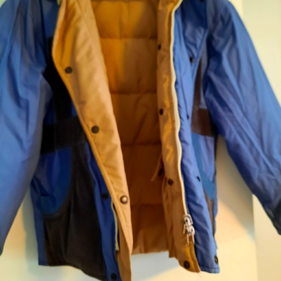 💥💥Vintage Beige/Blue Double Sided Winter Jacket - Picture 4 of 7